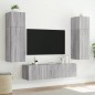 vidaXL Mueble de TV de pared con luces LED gris Sonoma 80x35x41 cm vidaXL Mueble de TV de pared con luces LED gris Sonoma 80x35x41 cm