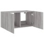 vidaXL Mueble de TV de pared con luces LED gris Sonoma 80x35x41 cm vidaXL Mueble de TV de pared con luces LED gris Sonoma 80x35x41 cm