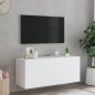 vidaXL Mueble de TV de pared con luces LED blanco 100x35x41 cm vidaXL Mueble de TV de pared con luces LED blanco 100x35x41 cm
