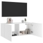 vidaXL Mueble de TV de pared con luces LED blanco 100x35x41 cm vidaXL Mueble de TV de pared con luces LED blanco 100x35x41 cm