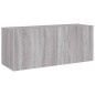 vidaXL Mueble de TV de pared con luces LED gris Sonoma 100x35x41 cm