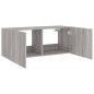 vidaXL Mueble de TV de pared con luces LED gris Sonoma 100x35x41 cm