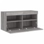 vidaXL Mueble de TV de pared con luces LED gris Sonoma 80x30x40 cm vidaXL Mueble de TV de pared con luces LED gris Sonoma 80x30x40 cm