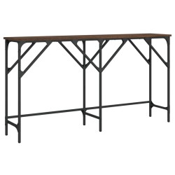 vidaXL Mesa consola madera de ingeniería roble marrón 140x29x75 cm