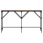 vidaXL Mesa consola madera de ingeniería roble marrón 140x29x75 cm
