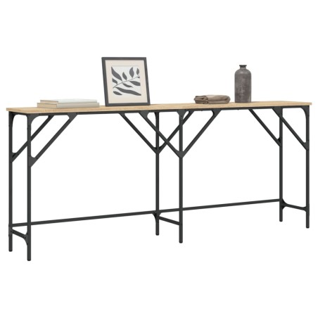 vidaXL Mesa consola madera de ingeniería roble Sonoma 180x29x75 cm