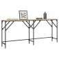 vidaXL Mesa consola madera de ingeniería roble Sonoma 180x29x75 cm vidaXL Mesa consola madera de ingeniería roble Sonoma 180x29x75 cm