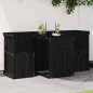 vidaXL Juego de balcón 2 plazas madera maciza de pino negro vidaXL Juego de balcón 2 plazas madera maciza de pino negro