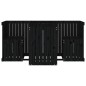 vidaXL Juego de balcón 2 plazas madera maciza de pino negro vidaXL Juego de balcón 2 plazas madera maciza de pino negro