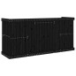 vidaXL Juego de balcón 2 plazas madera maciza de pino negro vidaXL Juego de balcón 2 plazas madera maciza de pino negro