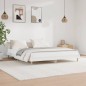 vidaXL Estructura de cama madera contrachapada blanco brillo 200x200cm