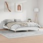 vidaXL Estructura de cama madera contrachapada blanco brillo 200x200cm