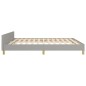 vidaXL Estructura de cama con cabecero tela gris claro 160x200 cm