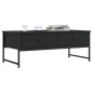 vidaXL Mesa de centro madera de ingeniería negro 101x49x39,5 cm vidaXL Mesa de centro madera de ingeniería negro 101x49x39,5 cm