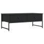 vidaXL Mesa de centro madera de ingeniería negro 101x49x39,5 cm vidaXL Mesa de centro madera de ingeniería negro 101x49x39,5 cm