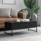vidaXL Mesa de centro madera de ingeniería negro 101x49x39,5 cm vidaXL Mesa de centro madera de ingeniería negro 101x49x39,5 cm