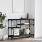 vidaXL Mesa consola con estantes negro 100x35x75 cm vidaXL Mesa consola con estantes negro 100x35x75 cm