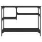 vidaXL Mesa consola con estantes negro 100x35x75 cm vidaXL Mesa consola con estantes negro 100x35x75 cm