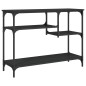 vidaXL Mesa consola con estantes negro 100x35x75 cm vidaXL Mesa consola con estantes negro 100x35x75 cm