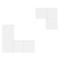 vidaXL Muebles de TV de pared 4 piezas madera de ingeniería blanco vidaXL Muebles de TV de pared 4 piezas madera de ingeniería blanco