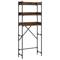 vidaXL Estantería lavadora madera ingeniería roble humo 67x25x163 cm