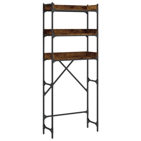 vidaXL Estantería lavadora madera ingeniería roble humo 67x25x163 cm