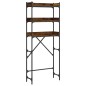 vidaXL Estantería lavadora madera ingeniería roble humo 67x25x163 cm vidaXL Estantería lavadora madera ingeniería roble humo 67x25x163 cm