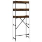 vidaXL Estantería lavadora madera ingeniería roble humo 67x25x163 cm vidaXL Estantería lavadora madera ingeniería roble humo 67x25x163 cm