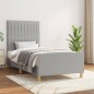 vidaXL Estructura de cama con cabecero de tela gris claro 80x200 cm vidaXL Estructura de cama con cabecero de tela gris claro 80x200 cm