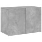 vidaXL Muebles de TV de pared 6 pzas madera ingeniería gris hormigón