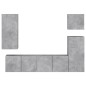 vidaXL Muebles de TV de pared 5 pzas madera ingeniería gris hormigón vidaXL Muebles de TV de pared 5 pzas madera ingeniería gris hormigón