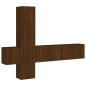 vidaXL Muebles de TV de pared 5 pzas madera de ingeniería marrón roble vidaXL Muebles de TV de pared 5 pzas madera de ingeniería marrón roble