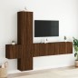 vidaXL Muebles de TV de pared 5 pzas madera de ingeniería marrón roble vidaXL Muebles de TV de pared 5 pzas madera de ingeniería marrón roble