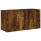 vidaXL Muebles de TV de pared 5 pzas madera ingeniería roble ahumado vidaXL Muebles de TV de pared 5 pzas madera ingeniería roble ahumado