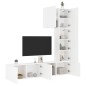 vidaXL Muebles de TV de pared 5 piezas madera de ingeniería blanco