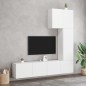 vidaXL Muebles de TV de pared 5 piezas madera de ingeniería blanco