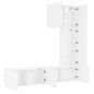 vidaXL Muebles de TV de pared 5 piezas madera de ingeniería blanco