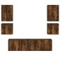 vidaXL Muebles de TV de pared 6 pzas madera ingeniería roble ahumado vidaXL Muebles de TV de pared 6 pzas madera ingeniería roble ahumado