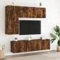 vidaXL Muebles de TV de pared 5 pzas madera ingeniería roble ahumado vidaXL Muebles de TV de pared 5 pzas madera ingeniería roble ahumado