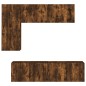 vidaXL Muebles de TV de pared 5 pzas madera ingeniería roble ahumado vidaXL Muebles de TV de pared 5 pzas madera ingeniería roble ahumado