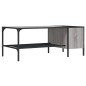 vidaXL Mesa centro estante madera ingeniería Sonoma gris 100x51x40 cm vidaXL Mesa centro estante madera ingeniería Sonoma gris 100x51x40 cm