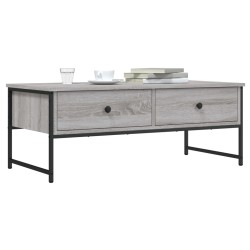 vidaXL Mesa de centro madera de ingeniería gris Sonoma 101x49x39,5 cm