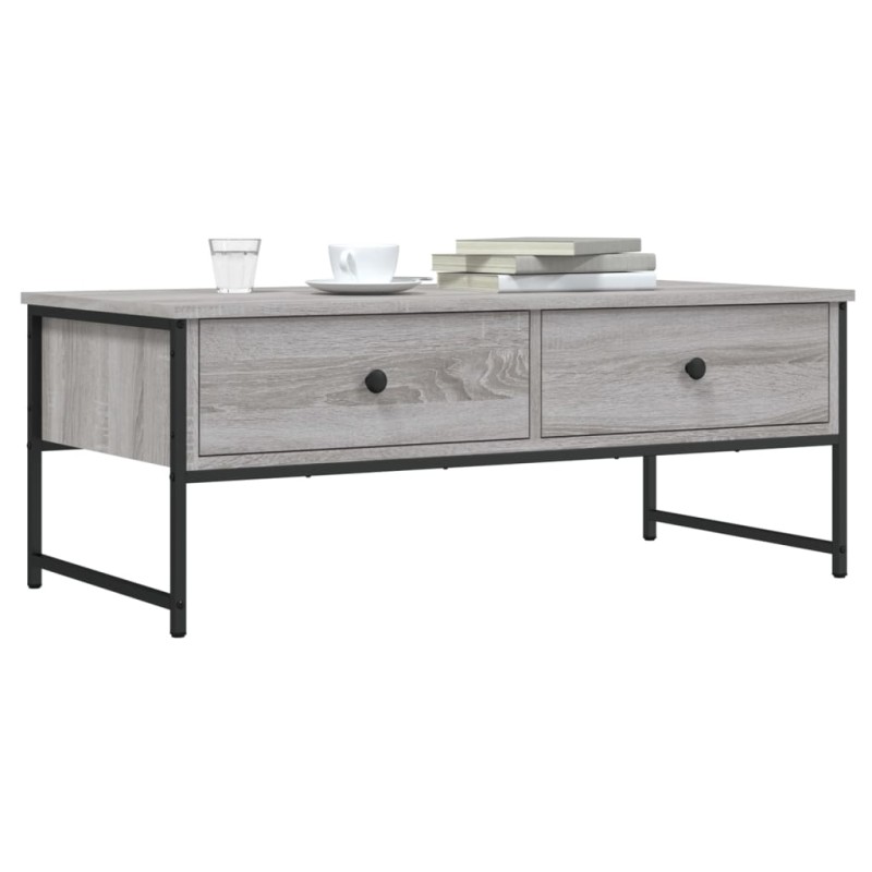 vidaXL Mesa de centro madera de ingeniería gris Sonoma 101x49x39,5 cm vidaXL Mesa de centro madera de ingeniería gris Sonoma 101x49x39,5 cm