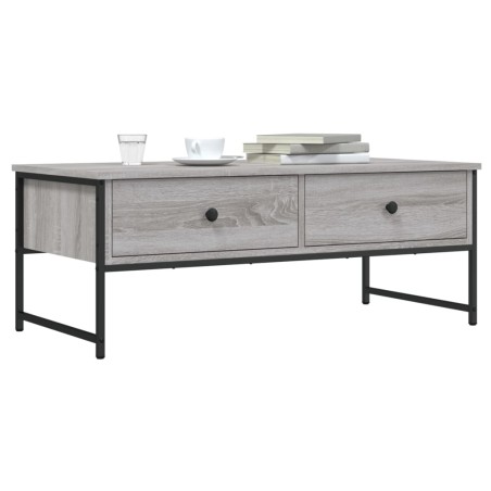 vidaXL Mesa de centro madera de ingeniería gris Sonoma 101x49x39,5 cm