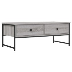 vidaXL Mesa de centro madera de ingeniería gris Sonoma 101x49x39,5 cm