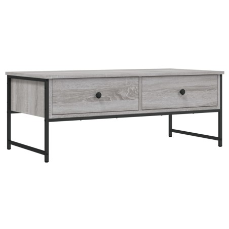 vidaXL Mesa de centro madera de ingeniería gris Sonoma 101x49x39,5 cm