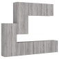 vidaXL Muebles de TV de pared 5 pzas madera de ingeniería gris Sonoma vidaXL Muebles de TV de pared 5 pzas madera de ingeniería gris Sonoma