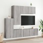 vidaXL Muebles de TV de pared 5 pzas madera de ingeniería gris Sonoma vidaXL Muebles de TV de pared 5 pzas madera de ingeniería gris Sonoma