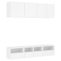 vidaXL Muebles de TV de pared 5 piezas madera de ingeniería blanco vidaXL Muebles de TV de pared 5 piezas madera de ingeniería blanco