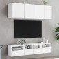 vidaXL Muebles de TV de pared 5 piezas madera de ingeniería blanco vidaXL Muebles de TV de pared 5 piezas madera de ingeniería blanco